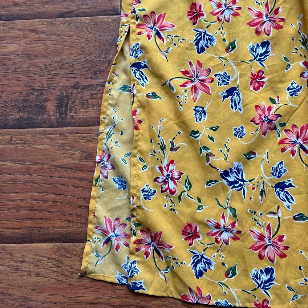 Kebeya Yellow Floral Dress Women Small/Medium - Picture 5 of 5